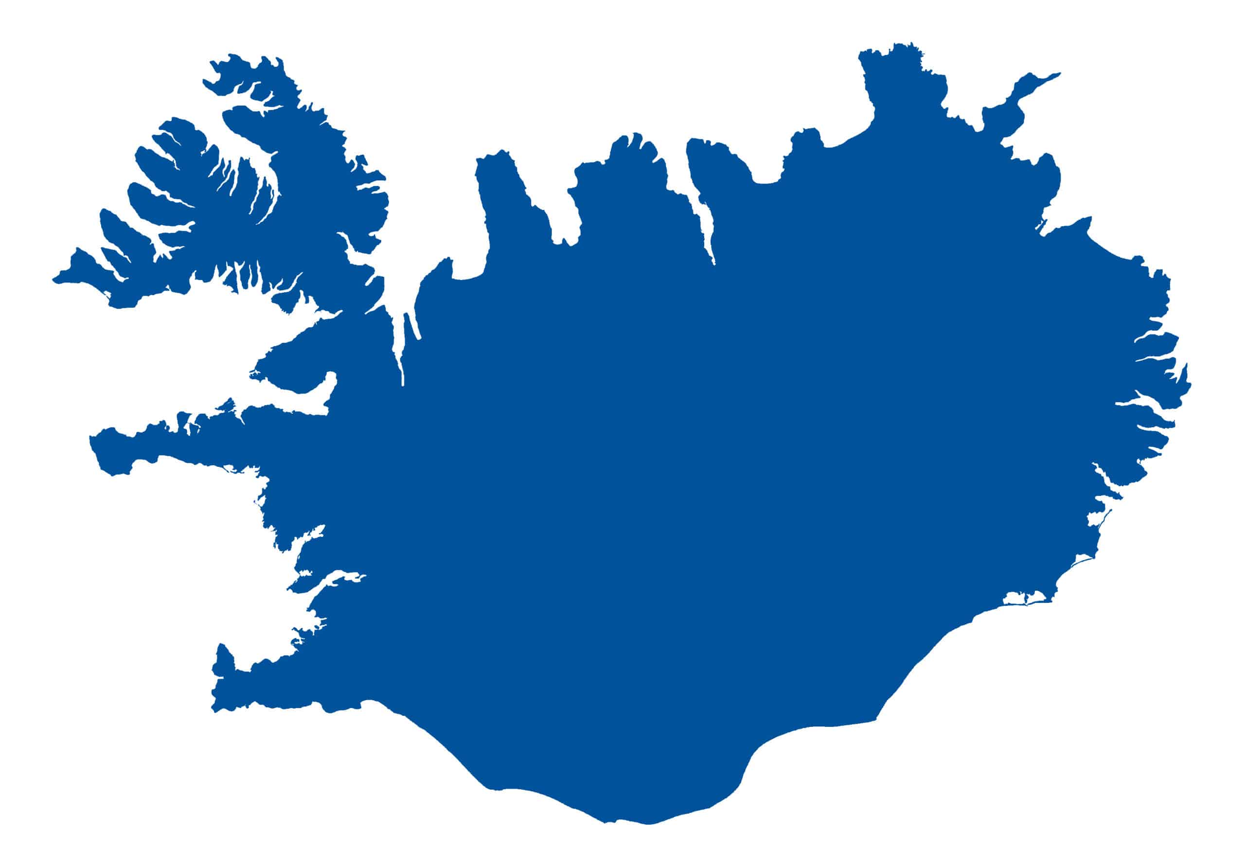 Kort af Íslandi
